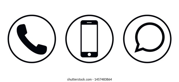 Call symbols. Set of vector icons.