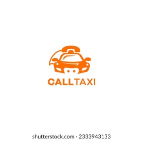 call taxi car travels logo icon vector design