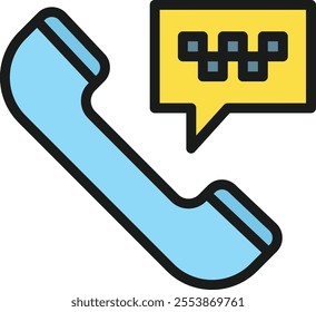 Call Taxi icon vector image. Suitable for mobile application web application and print media.