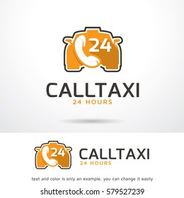 Call Taxi Logo Template Design Vector