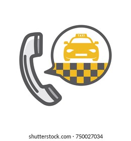 Call Taxi vector icon