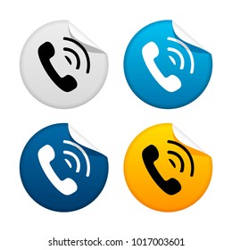 Rufen Sie das Telefonsymbol an. Vektorgrafik