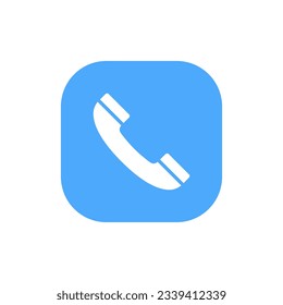 Call, telephone icon vector in square background