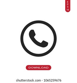 Call telephone vector icon