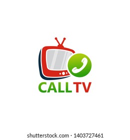 Call Television Logo Template Design Vector, Emblem, Design Concept, Creative Symbol, Icon