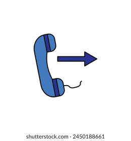 call time vector type icon
