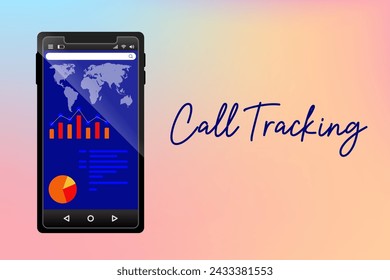 Call Tracking, concept background, vector illustration