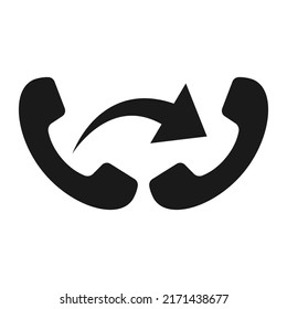 Call Transfer Icon App Vector. Phone Icon Symbol.