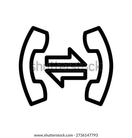 call transfer outline icon vector design good for web or mobile app