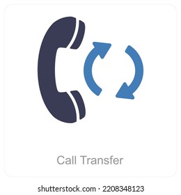 Call Transfer And Synchronization Icon Concept