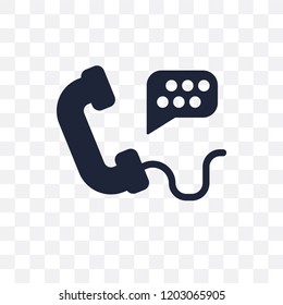 Call transparent icon. Call symbol design from Communication collection. Simple element vector illustration on transparent background.