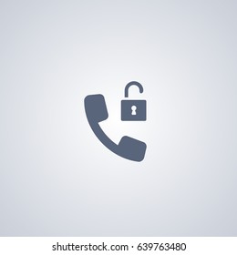Call unlocked vector icon
