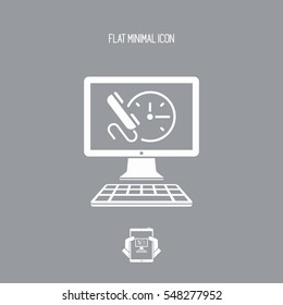 Call us for appointment - website button - Vector flat icon