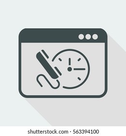 Call us for appointment - website button - Vector flat icon