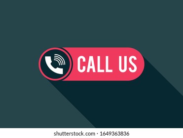 Call Us button, Contact Us icon design, Call Us Banner