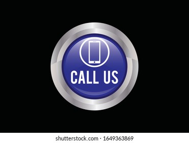 Botón Llámanos, Contacte con nosotros, diseño de icono, Llamarnos Banner