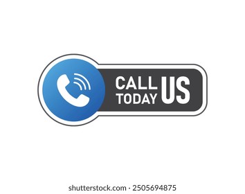 Call us button icon in flat style. Phone number place vector illustration on isolated background. Telephone interface sign business concept.