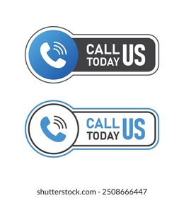 Call us button icon in flat style. Phone number place vector illustration on isolated background. Telephone interface sign business concept.