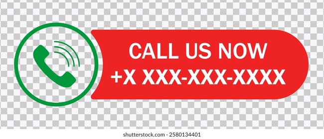 Call Us Button - Phone Icon with Call Number for Support and Service
