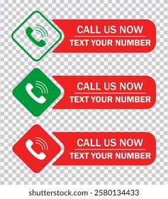 Call Us Button - Phone Icon with Call Number for Support and Service