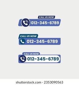Call Us Button Set, Call to Action Button Collection