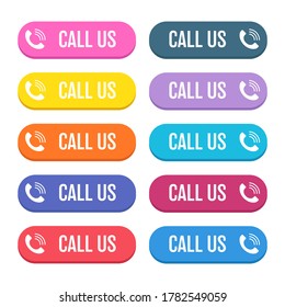 Call us button vector design illustration isolated on white background