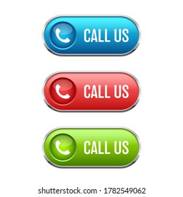 Call us button vector design illustration isolated on white background