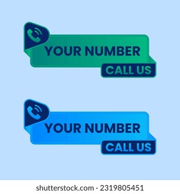 call us button vector design