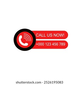 Call us button vector element design template.