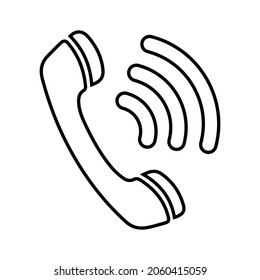 Call us, contact us line icon. Outline vector.