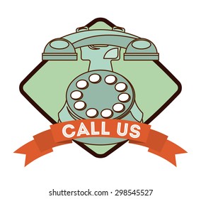 call us design, vector illustration eps10 graphic 
