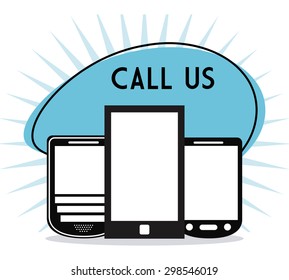 call us design, vector illustration eps10 graphic 
