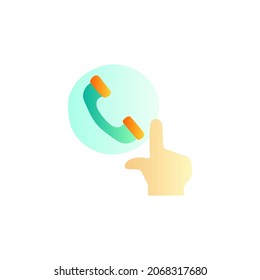 Icono de llamadas con estilo de color degradado