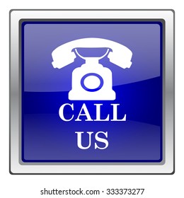 Call us icon. Internet button on white background. EPS10 vector.