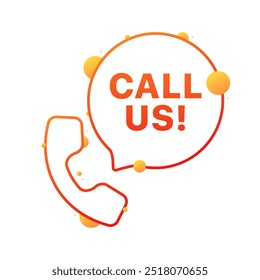 Call us message icon. Flat style. Vector icon.