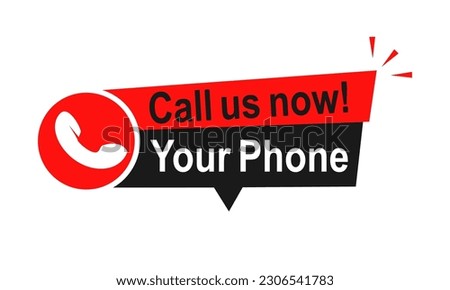 call us now button design logo template illustration