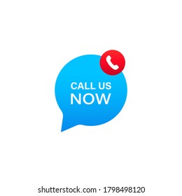 Call us now button icon. Buy online concept. Vector on isolated white background. EPS 10