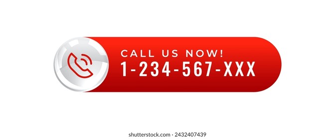 call us now button icon template for web connection vector