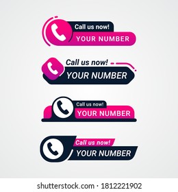 Call Us Now Button Logo Sign And Symbol Vector Illustration