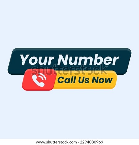 call us now button logo sign and symbol vector with Phone number