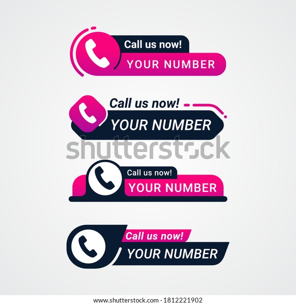 Call us now button logo sign and symbol
vector illustration