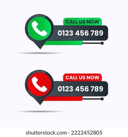 Call us now button and call sign with phone number