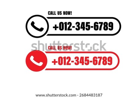 Call us now button.Call us now icon vector design.Hotline, Customer service, and Call center icon.