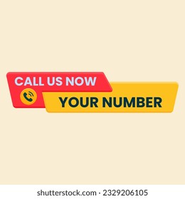 Call us now modern button for phone number with call icon