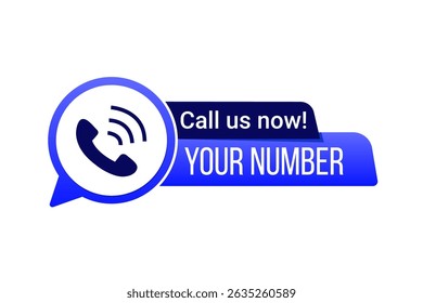 Call Us Now premium vector design with phone icon