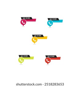 Call us now sets with blank frame for number text vector image.Call us now button and call sign with phone number.Contact Details. Call us now icons for business purpose. 