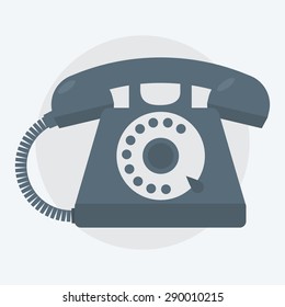 Call Us, Telephone flat style, colorful, vector icon for info graphics, websites, mobile and print  media.