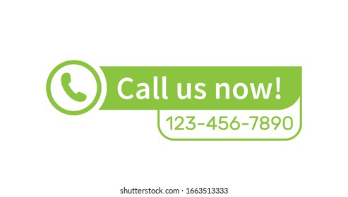 Call us vector button. Contact us modern ui banner. 