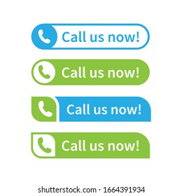 Call Us Vector Button. Contact Us Modern Ui Banner. 