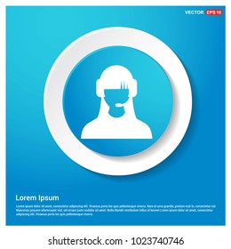 Call user icon Abstract Blue Web Sticker Button